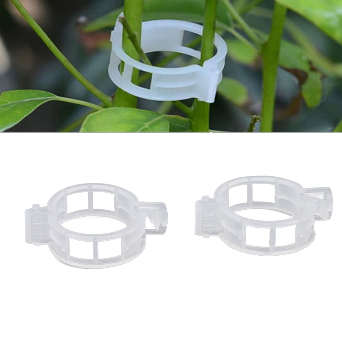 300Pcs Plastic Tomato Clips Good Fixation Support Reusable Plant Support Clips for Various Vegetables Flowers 50 Pcs/ Pack