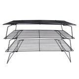 13 Inch Iron Baking Rack 3 Layer Non Stick Cooling Racks for Cooking Baking Cake Biscuits - Side View