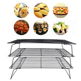 13 Inch Iron Baking Rack 3 Layer Non Stick Cooling Racks for Cooking Baking Cake Biscuits