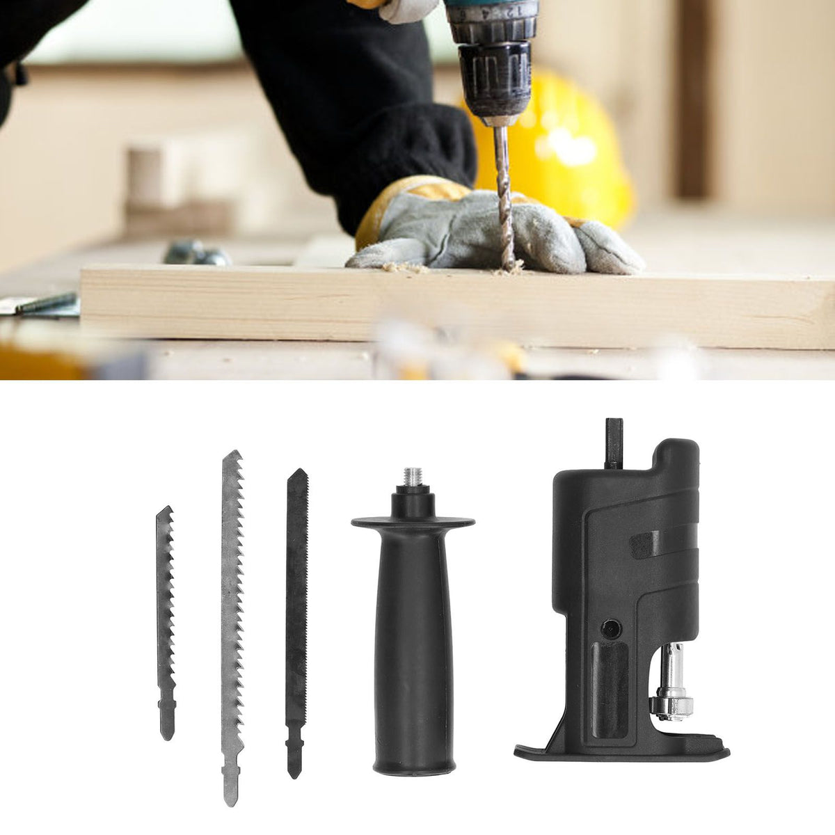 Reciprocating Saw Adapter Professional Electric Saw Conversion Head for Wood Metal Cutting