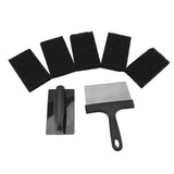 Barbecue Grill Griddle Cleaning Kit BBQ Grill Cleaner Set Includes Stainless Steel Scraper Brush Sponge Blocks