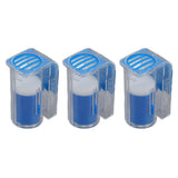 3Pcs Queen Bee Marking Cage Catcher Plastic One Handed Bee Queen Marker Bottle Beekeeping Tools for Beekeepers Blue - Top-Down View