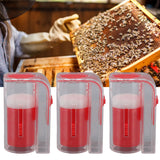 3Pcs Queen Bee Marking Cage Catcher Plastic One Handed Bee Queen Marker Bottle Beekeeping Tools for Beekeepers Red