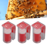 3Pcs Queen Bee Marking Cage Catcher Plastic One Handed Bee Queen Marker Bottle Beekeeping Tools for Beekeepers Red - Extra Image