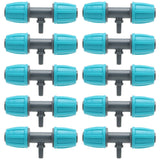 10PCS 16mm to 4/7 Barbed Tee Irrigation Tube Reducing Tee Connector Fitting for Garden Courtyard