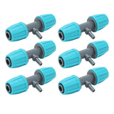 10PCS 16mm to 4/7 Barbed Tee Irrigation Tube Reducing Tee Connector Fitting for Garden Courtyard - Front View
