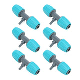 10PCS 16mm to 4/7 Barbed Tee Irrigation Tube Reducing Tee Connector Fitting for Garden Courtyard - Side View