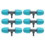 10PCS 16mm to 4/7 Barbed Tee Irrigation Tube Reducing Tee Connector Fitting for Garden Courtyard - Rear View