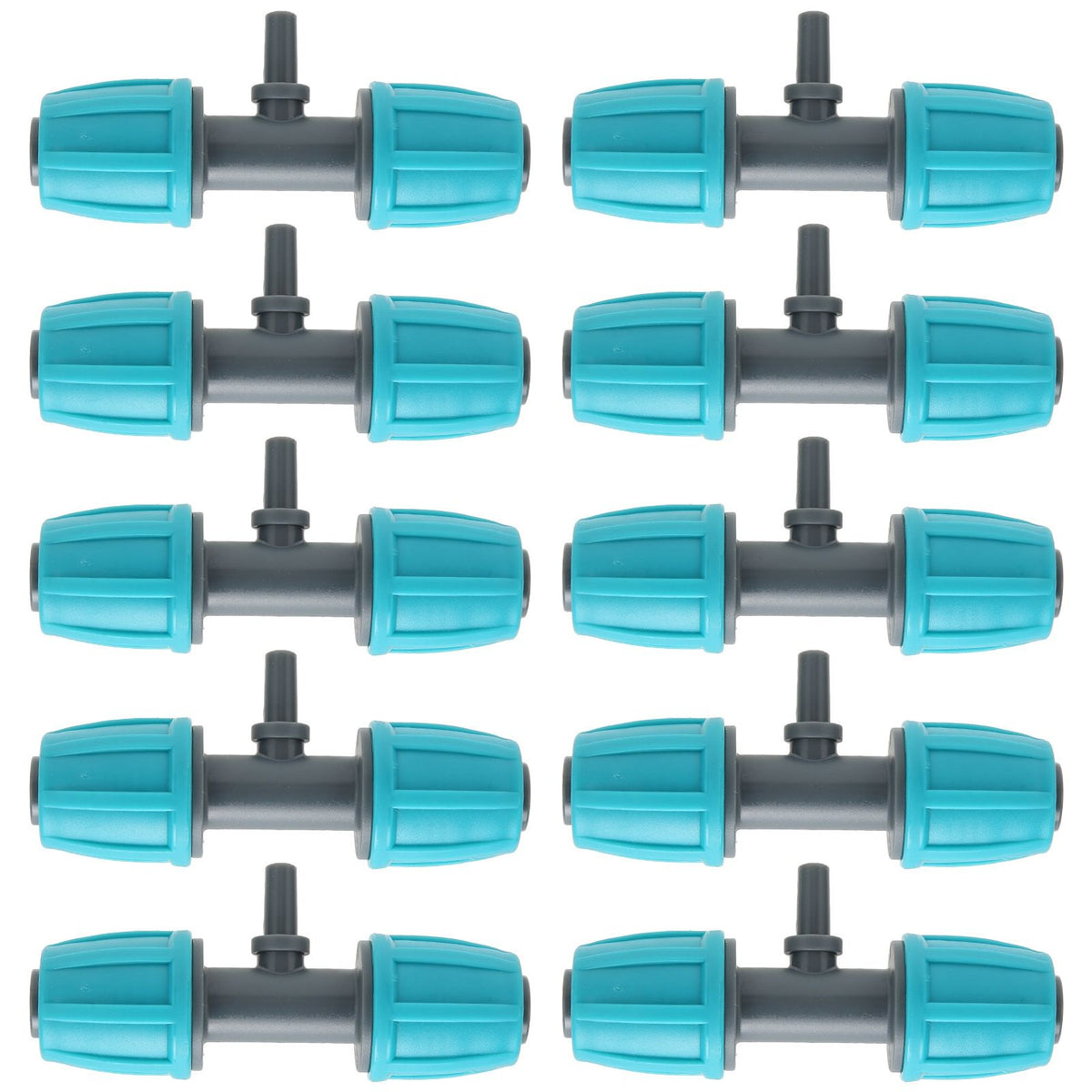 10PCS 16mm to 4/7 Barbed Tee Irrigation Tube Reducing Tee Connector Fitting for Garden Courtyard