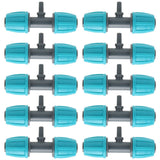 10PCS 16mm to 4/7 Barbed Tee Irrigation Tube Reducing Tee Connector Fitting for Garden Courtyard