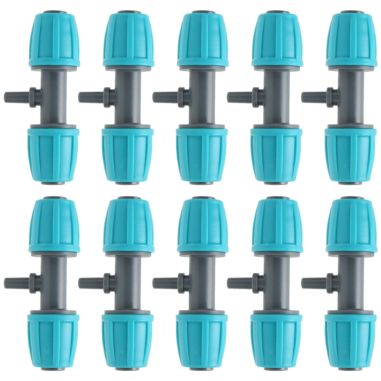 10PCS 16mm to 4/7 Barbed Tee Irrigation Tube Reducing Tee Connector Fitting for Garden Courtyard