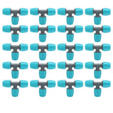 20PCS 16mm Tee Pipe Connector PE Irrigation Tubing Tee for Greenhouses Gardens Agriculture 9.3x6CM