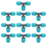 20PCS 16mm Tee Pipe Connector PE Irrigation Tubing Tee for Greenhouses Gardens Agriculture 9.3x6CM