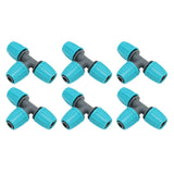 20PCS 16mm Tee Pipe Connector PE Irrigation Tubing Tee for Greenhouses Gardens Agriculture 9.3x6CM - Side View