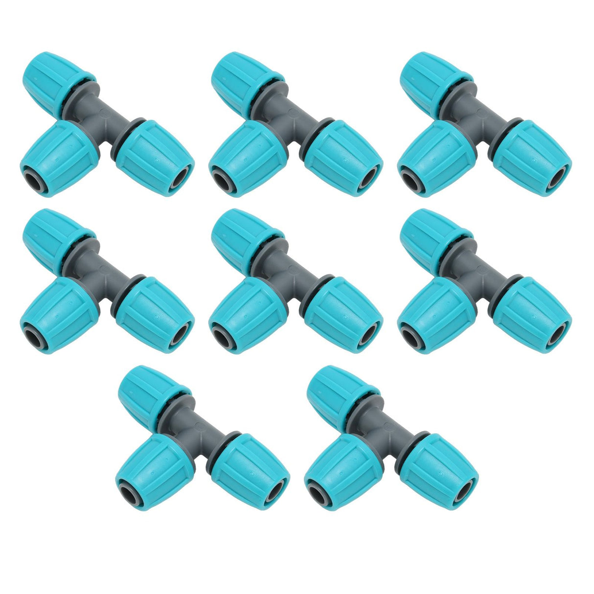 20PCS 16mm Tee Pipe Connector PE Irrigation Tubing Tee for Greenhouses Gardens Agriculture 9.3x6CM