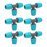 20PCS 16mm Tee Pipe Connector PE Irrigation Tubing Tee for Greenhouses Gardens Agriculture 9.3x6CM - Rear View