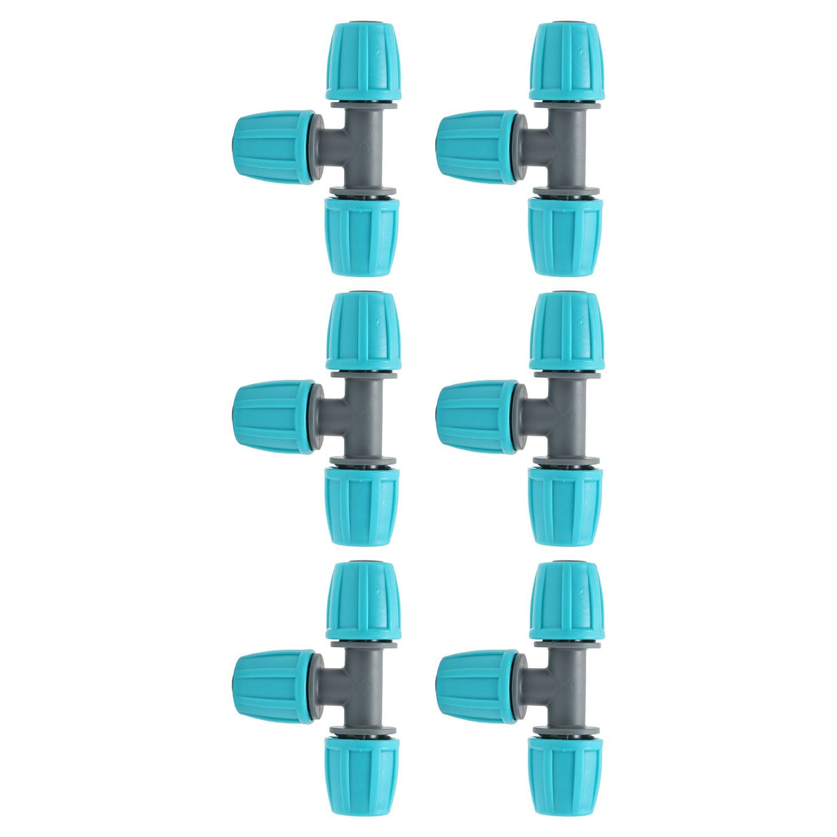 20PCS 16mm Tee Pipe Connector PE Irrigation Tubing Tee for Greenhouses Gardens Agriculture 9.3x6CM