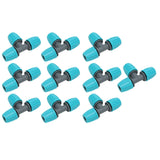 20PCS 16mm Tee Pipe Connector PE Irrigation Tubing Tee for Greenhouses Gardens Agriculture 9.3x6CM