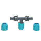 20PCS 16mm Tee Pipe Connector PE Irrigation Tubing Tee for Greenhouses Gardens Agriculture 9.3x6CM