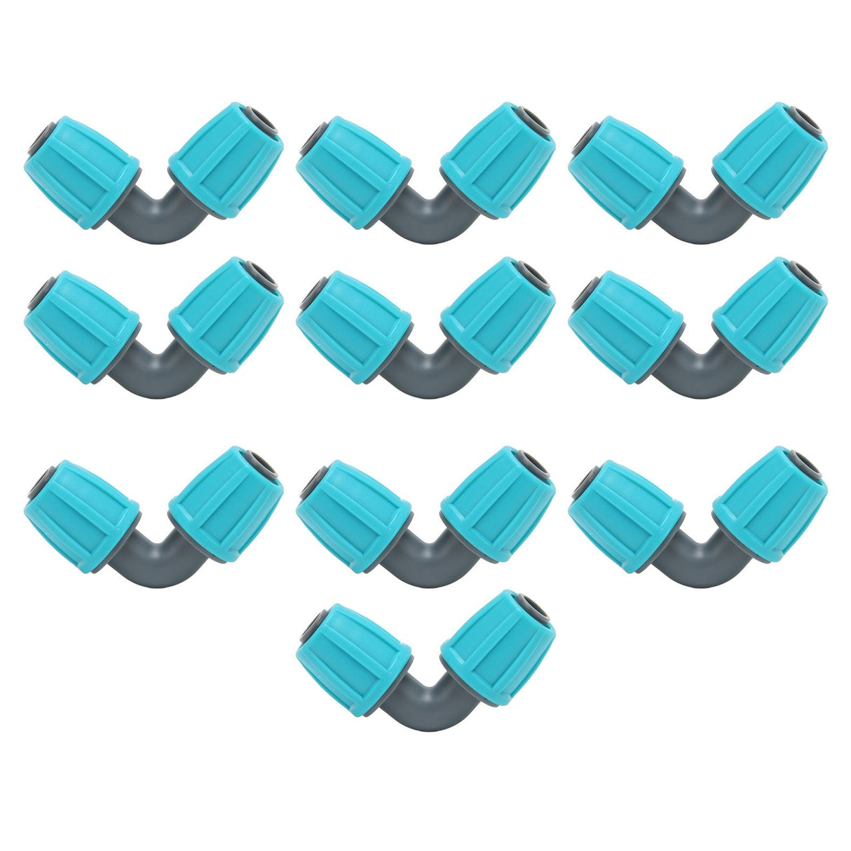 10PCS 16mm Lock Barbed Connector PE 90° Elbow Hose Joint Garden Agricultural Drip Irrigation Fitting