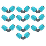10PCS 16mm Lock Barbed Connector PE 90° Elbow Hose Joint Garden Agricultural Drip Irrigation Fitting