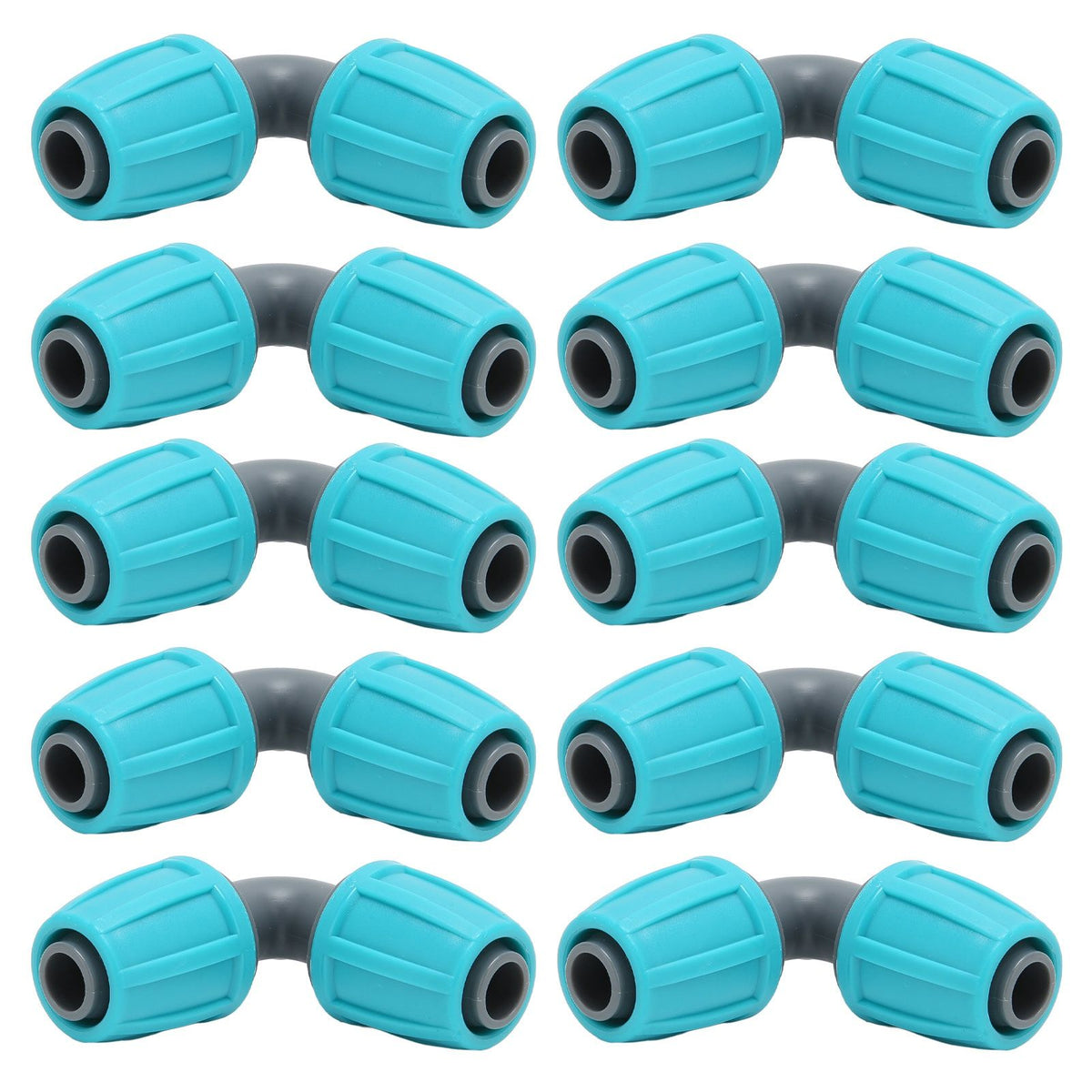 10PCS 16mm Lock Barbed Connector PE 90° Elbow Hose Joint Garden Agricultural Drip Irrigation Fitting