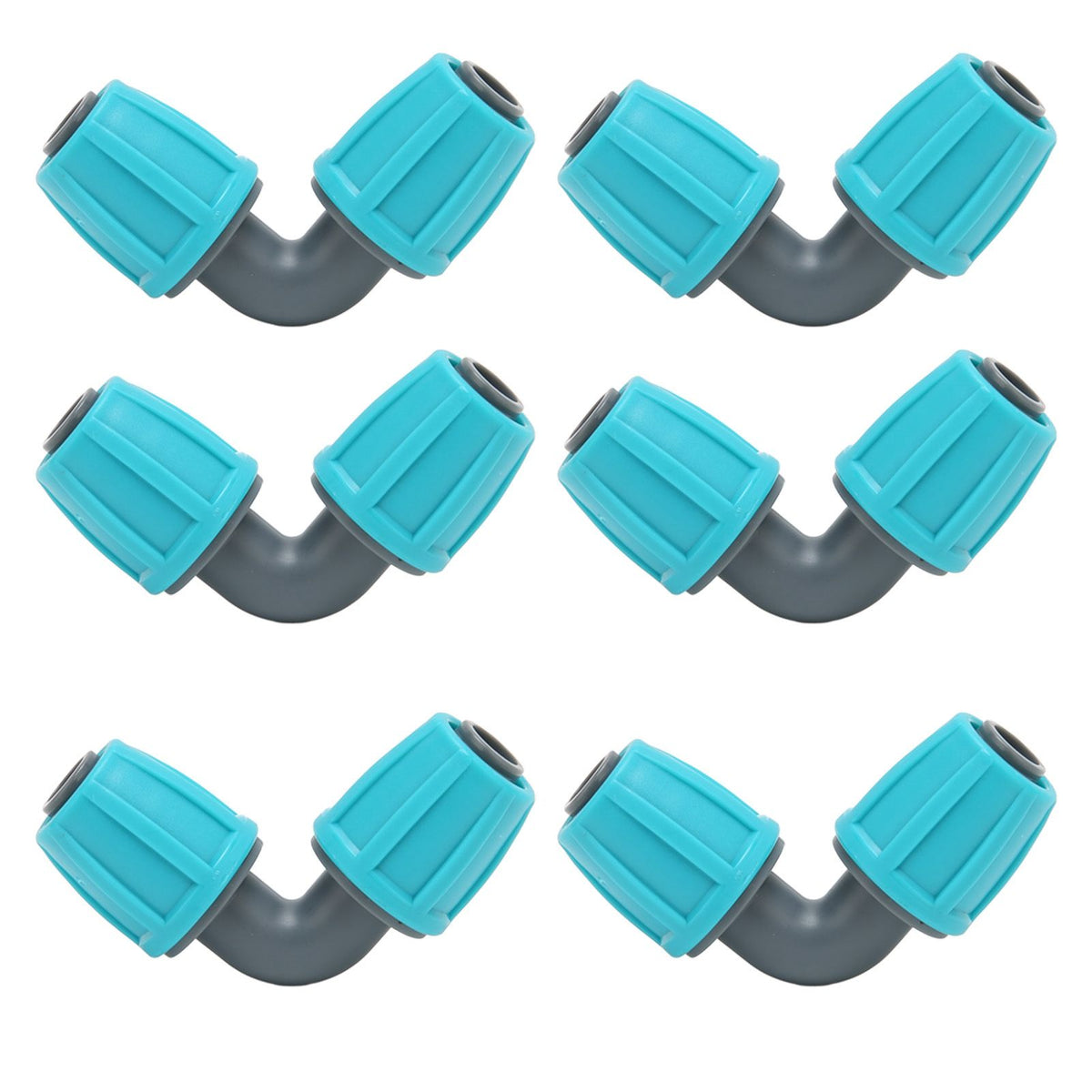10PCS 16mm Lock Barbed Connector PE 90° Elbow Hose Joint Garden Agricultural Drip Irrigation Fitting