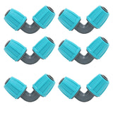 10PCS 16mm Lock Barbed Connector PE 90° Elbow Hose Joint Garden Agricultural Drip Irrigation Fitting