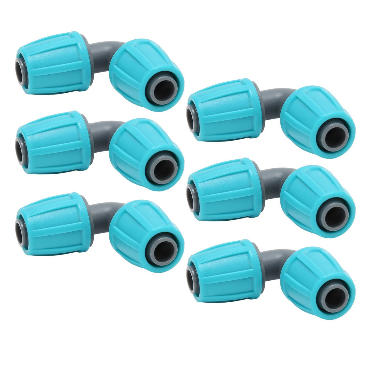 10PCS 16mm Lock Barbed Connector PE 90° Elbow Hose Joint Garden Agricultural Drip Irrigation Fitting