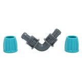 10PCS 16mm Lock Barbed Connector PE 90° Elbow Hose Joint Garden Agricultural Drip Irrigation Fitting