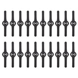 20Pcs Plastic Lawn Mower Blades Garden Electric Grass Trimmer Long Blade Trimmer Accessories Black