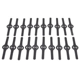 20Pcs Plastic Lawn Mower Blades Garden Electric Grass Trimmer Long Blade Trimmer Accessories Black - Top-Down View