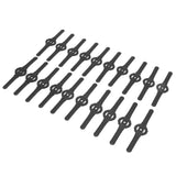 20Pcs Plastic Lawn Mower Blades Garden Electric Grass Trimmer Long Blade Trimmer Accessories Black