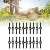 20Pcs Plastic Lawn Mower Blades Garden Electric Grass Trimmer Long Blade Trimmer Accessories Black - Extra Image
