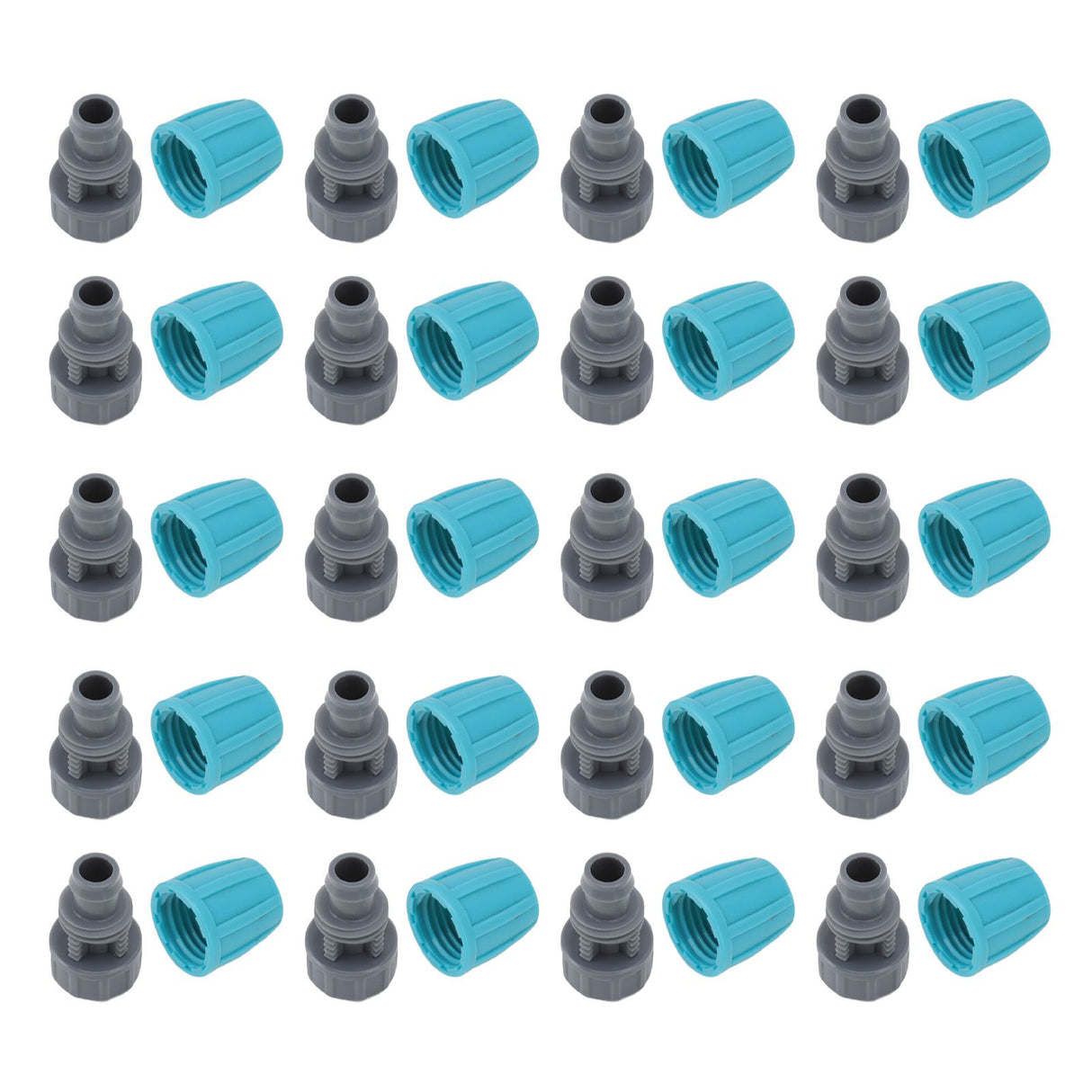 15Pcs Irrigation Tube Locked Nuts Connectors 16mm Durable PE Anti Aging Acidproof Eco Friendly 16mm PE Pipe Connectors