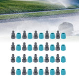 15Pcs Irrigation Tube Locked Nuts Connectors 16mm Durable PE Anti Aging Acidproof Eco Friendly 16mm PE Pipe Connectors