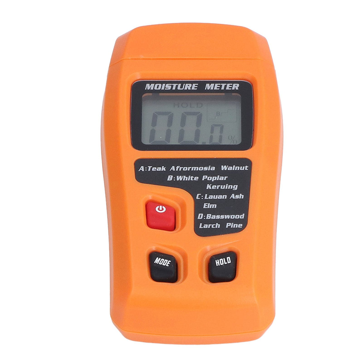 Wood Moisture Meter High Accuracy 4 Modes Orange Moisture Detector for Medicinal Building Materials Paper Cartons