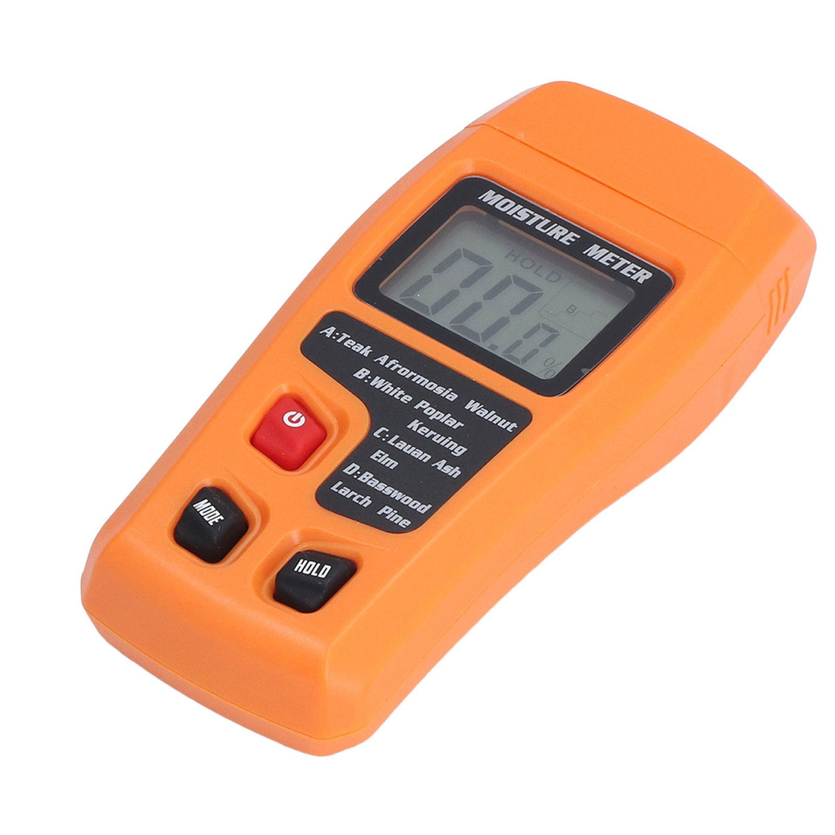 Wood Moisture Meter High Accuracy 4 Modes Orange Moisture Detector for Medicinal Building Materials Paper Cartons