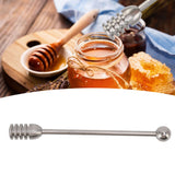 Honey Stick 15.5cm 304 Stainless Steel Fluted Design Easy Cleaning Honey Mixing Stick Coffee Stirrer Stirring Sticks
