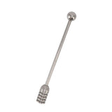 Honey Stick 15.5cm 304 Stainless Steel Fluted Design Easy Cleaning Honey Mixing Stick Coffee Stirrer Stirring Sticks - Extra Image