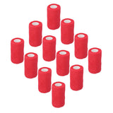 12Pcs Bandage Wrap Natural Latex Elastic Self Adhesive Wrap for Cows Dogs Horses 10cm Red