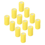 12Pcs Bandage Wrap Natural Latex Elastic Self Adhesive Wrap for Cows Dogs Horses 10cm Yellow - Rear View