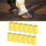12Pcs Bandage Wrap Natural Latex Elastic Self Adhesive Wrap for Cows Dogs Horses 10cm Yellow - Extra Image