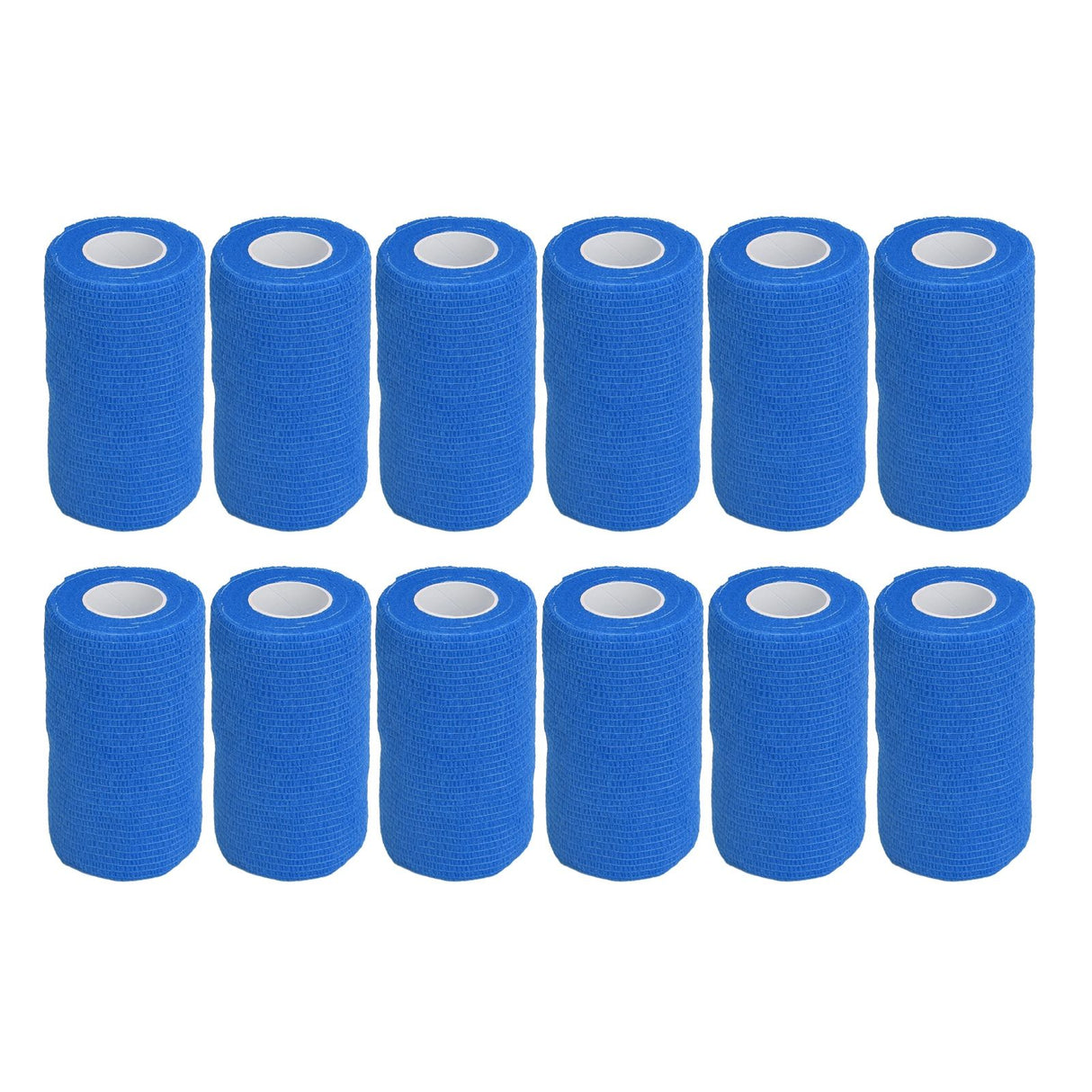 12Pcs Bandage Wrap Natural Latex Elastic Self Adhesive Wrap for Cows Dogs Horses 10cm Blue