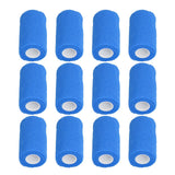12Pcs Bandage Wrap Natural Latex Elastic Self Adhesive Wrap for Cows Dogs Horses 10cm Blue