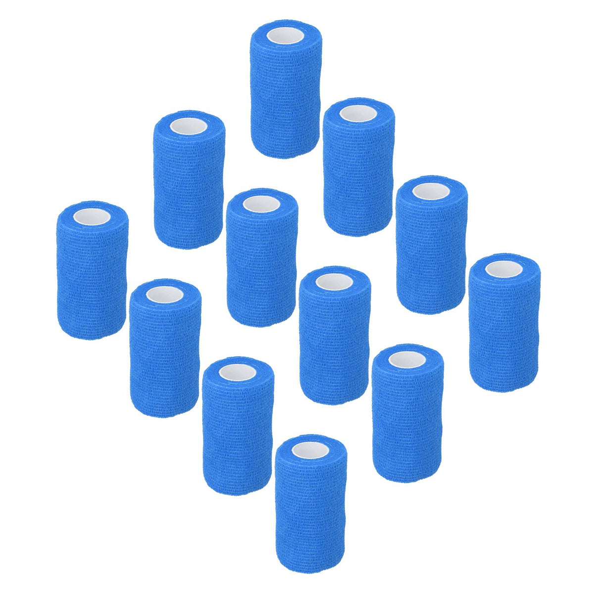 12Pcs Bandage Wrap Natural Latex Elastic Self Adhesive Wrap for Cows Dogs Horses 10cm Blue