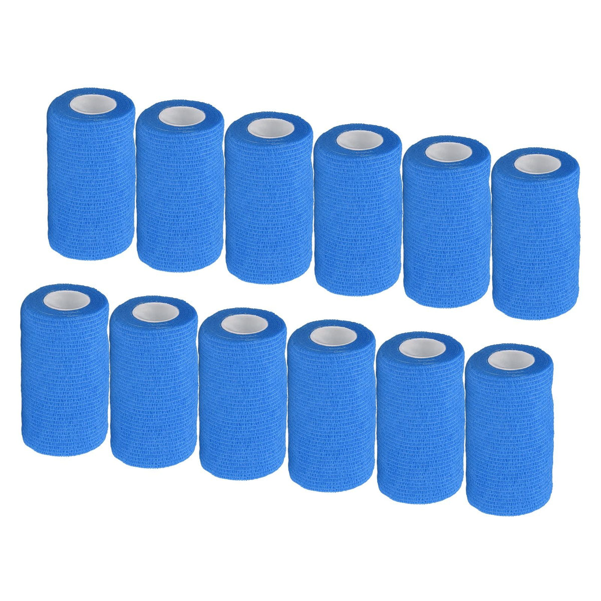 12Pcs Bandage Wrap Natural Latex Elastic Self Adhesive Wrap for Cows Dogs Horses 10cm Blue