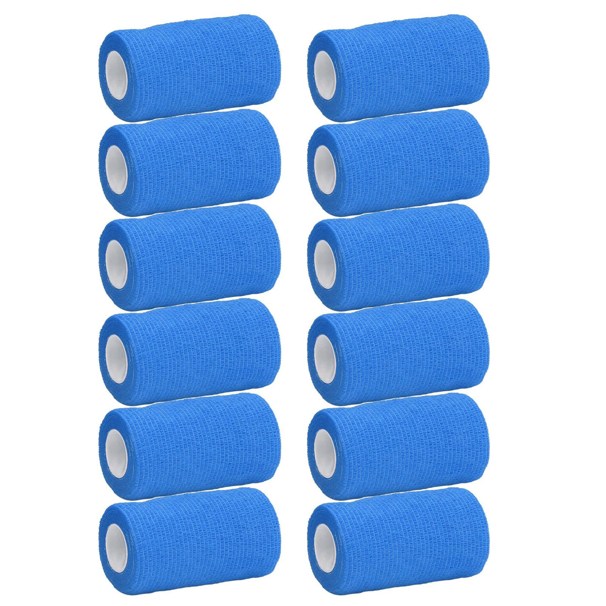 12Pcs Bandage Wrap Natural Latex Elastic Self Adhesive Wrap for Cows Dogs Horses 10cm Blue