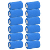 12Pcs Bandage Wrap Natural Latex Elastic Self Adhesive Wrap for Cows Dogs Horses 10cm Blue - Extra Image