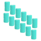 12Pcs Bandage Wrap Natural Latex Elastic Self Adhesive Wrap for Cows Dogs Horses 10cm Cyan - Low Angle